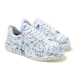 Hand-Painted Customized Sneakers for Men by Apollo Moda | Stardust Sky Blue