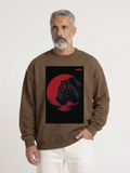 Sweat-shirt oversize « Affronte le tigre qui est en toi »