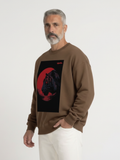 Sweat-shirt oversize « Affronte le tigre qui est en toi »