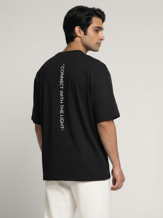 T-shirt oversize « Connectez-vous à la lumière »