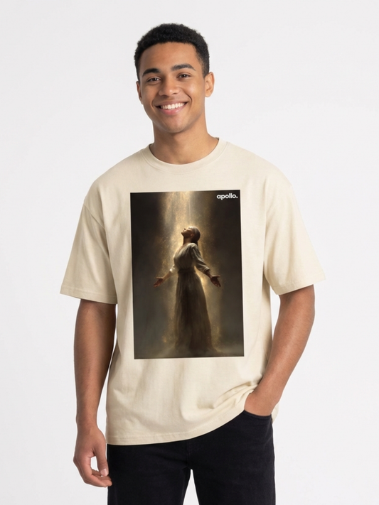 T-shirt oversize « Connectez-vous à la lumière »