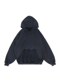 Sudadera con capucha desgastada y diseño de bolsillo invertido (440 g/m²) 