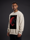 Sweat-shirt oversize « Affronte le tigre qui est en toi »