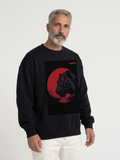 Sweat-shirt oversize « Affronte le tigre qui est en toi »
