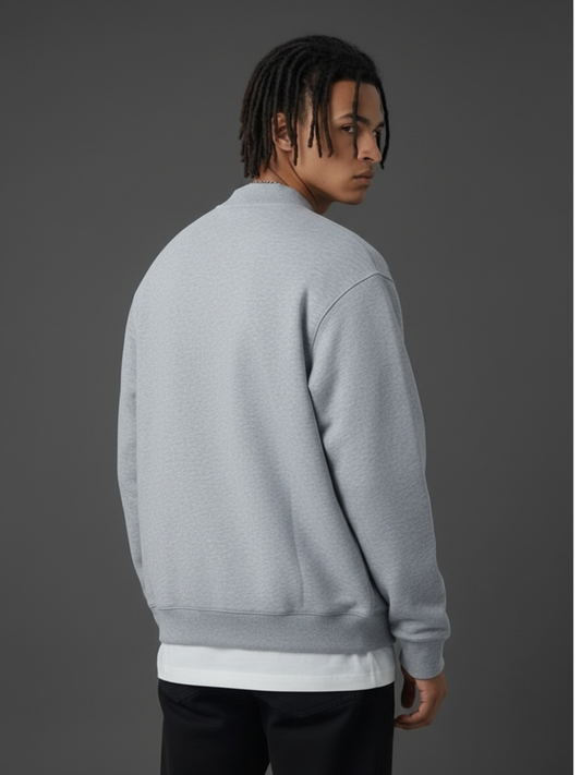 Veste de baseball zippée en polaire grise Apollo