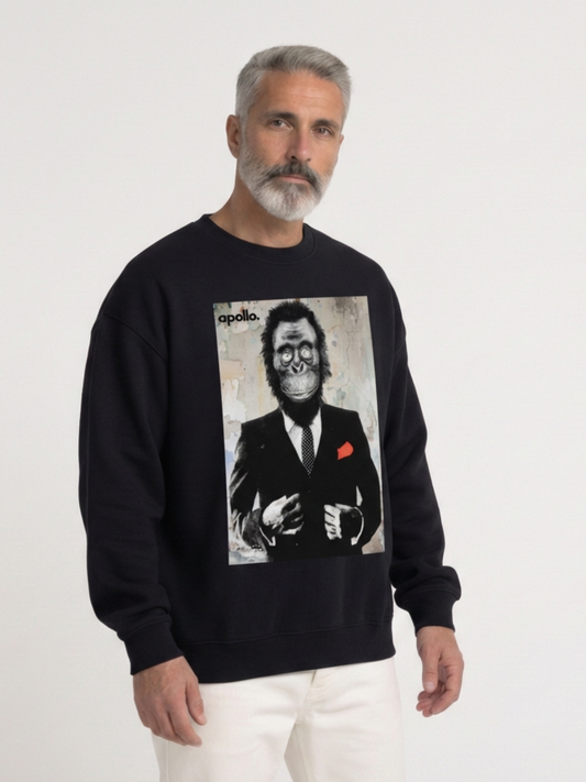 Sweat-shirt oversize « Monkey Business Only »