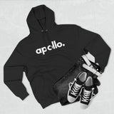 Sudadera con capucha negra de polar de tres paneles Apollo Moda para hombre