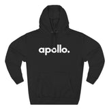 Apollo Moda Men's Black Three-Panel Fleece Hoodie