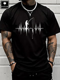 T-shirt colorblock à imprimé oiseau pour homme