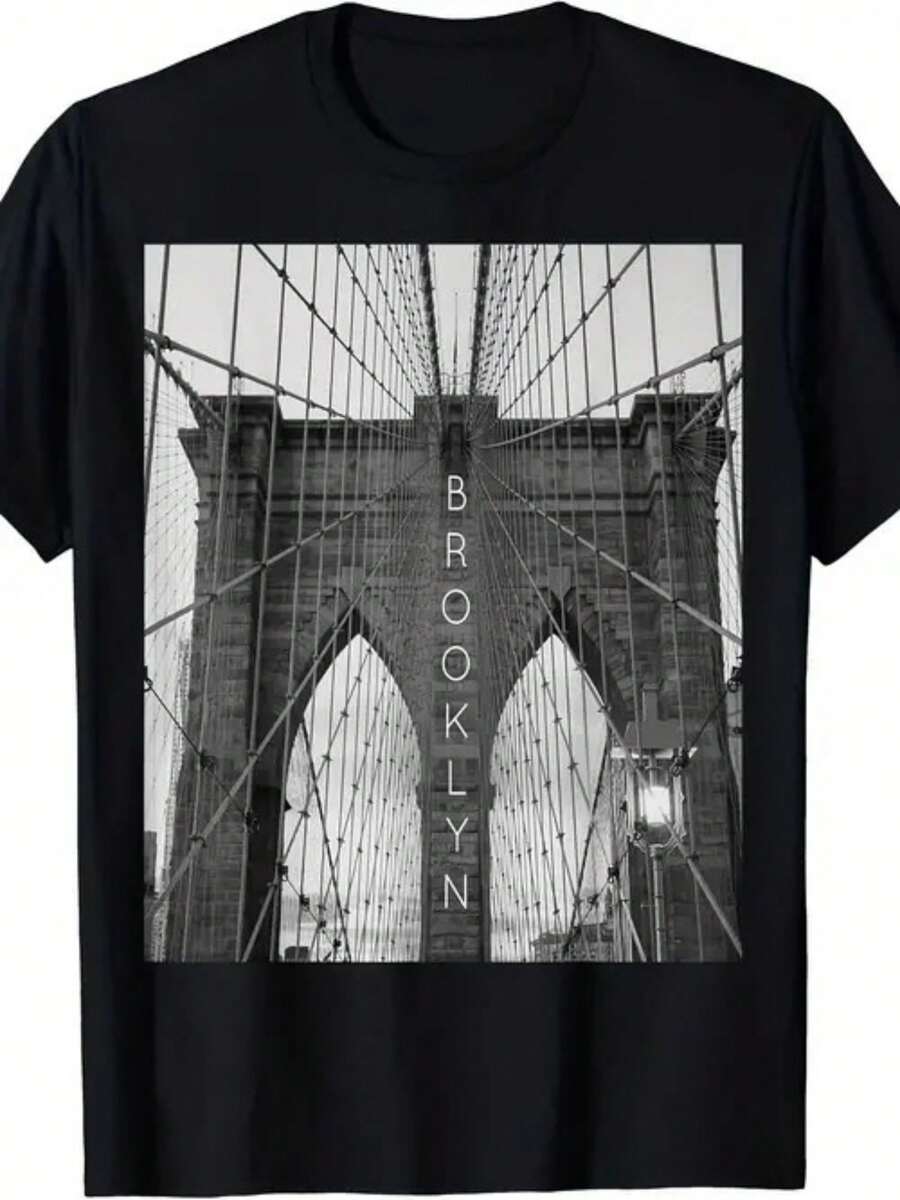 Brooklyn Bridge T-Shirt 100% Cotton