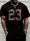 T-shirt colorblock à imprimé oiseau pour homme