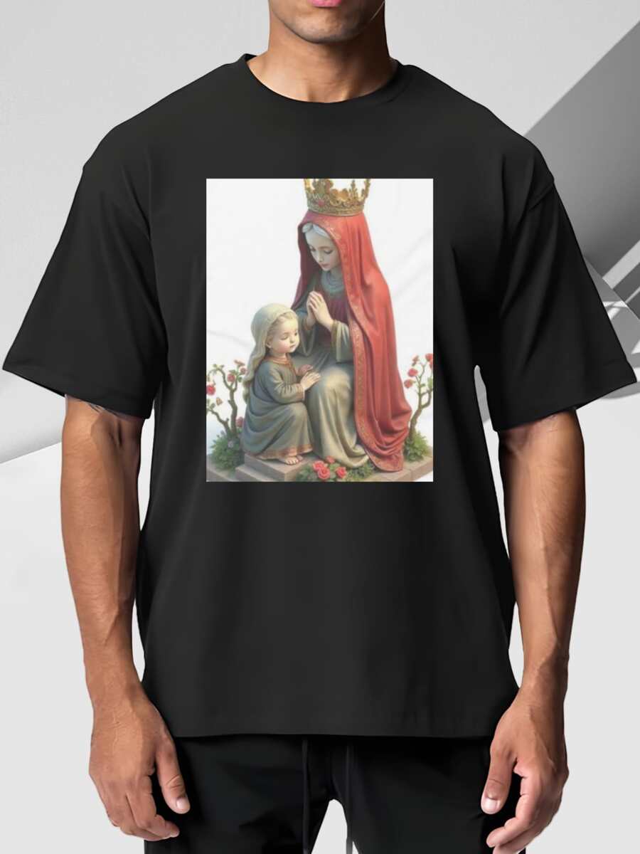 T-shirt imprimé vintage décontracté pour homme 