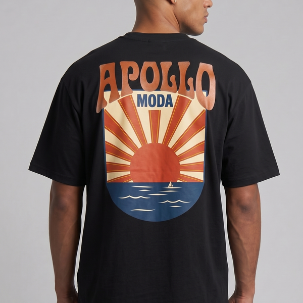 Oversized Heavyweight Vintage Graphic Black T-Shirt | 310GSM Drop