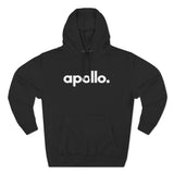 Sudadera con capucha negra de polar de tres paneles Apollo Moda para hombre