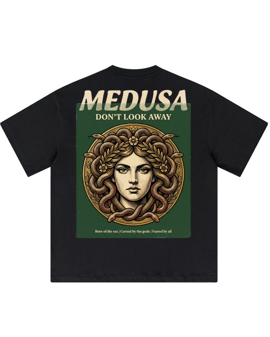 Medusa Don't Look Away Oversized Graphic Tee