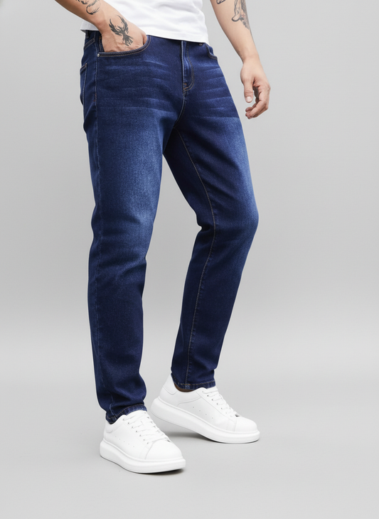 Men's Washed Pocket Slim Fit Jeans