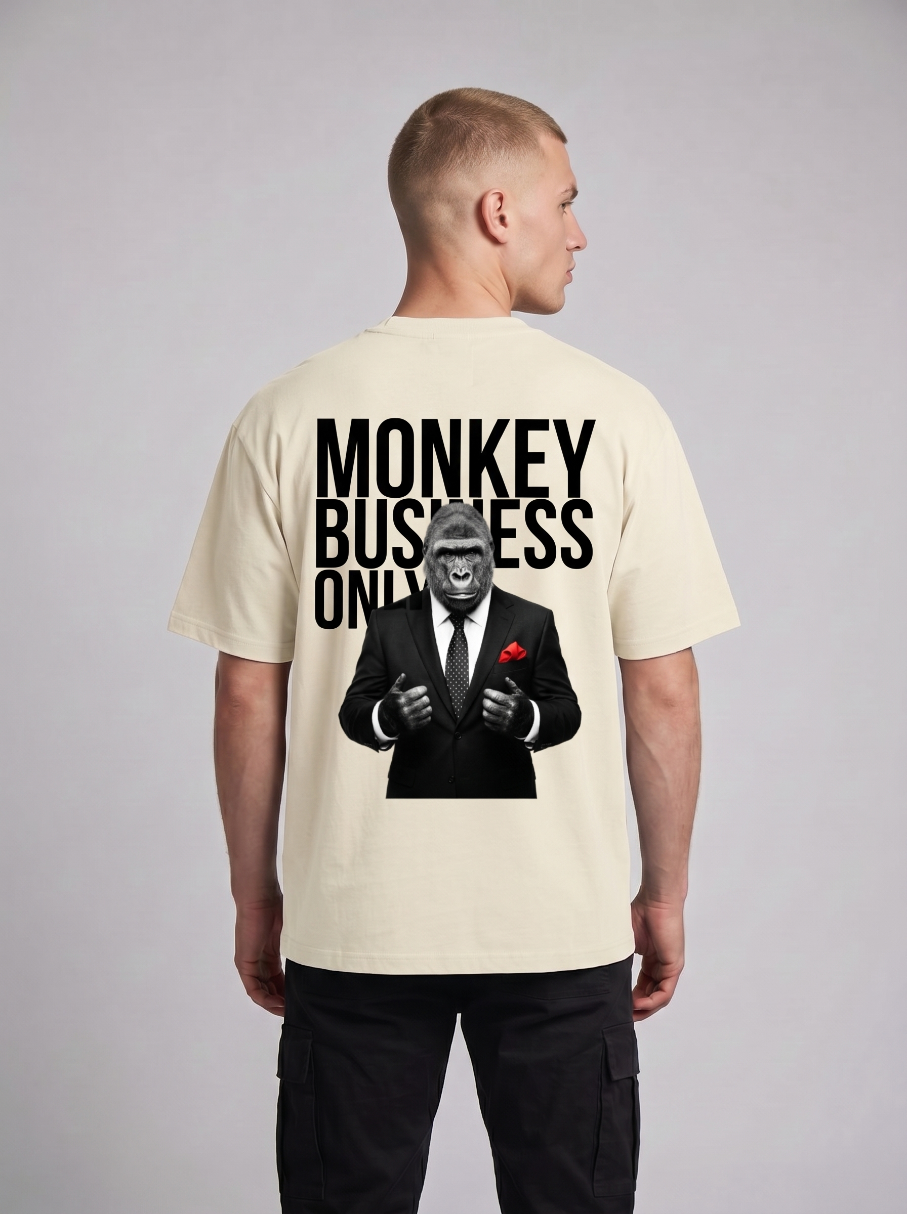 Monkey Business Only Oversized Graphic Tee