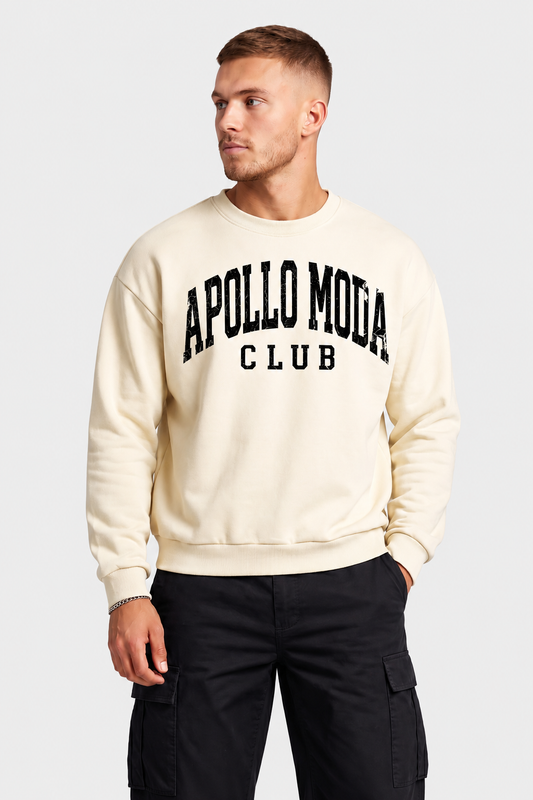 Sudadera oversize con cuello redondo Club Collegiate