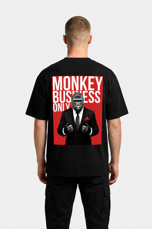 Camiseta gráfica oversize Monkey Business Only