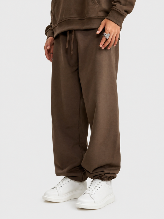 Pantalones deportivos de algodón pesado marrones Apollo