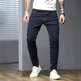 Men Cotton Solid Skinny Jeans