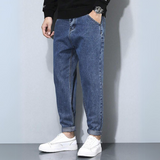 Men Slant Pocket Carrot Jeans