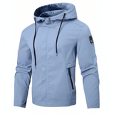 Men's Long Sleeve Drawstring Hooded Jacket