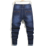 Men's Mature Distressed Slim-Fit Jeans