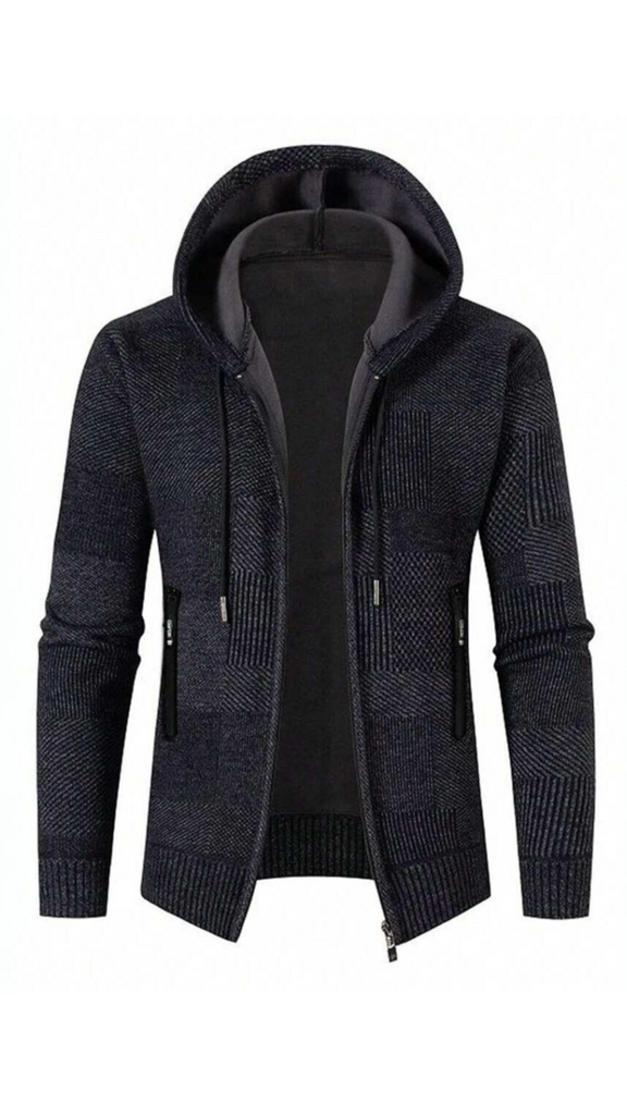 Men's Slim Fit Long Sleeve Knitted Jacket