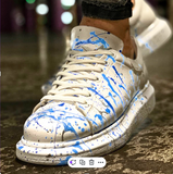 Hand-Painted Customized Sneakers for Men by Apollo Moda | Stardust Sky Blue