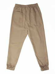 Pantalones zanahoria con cintura con cordón para hombre 