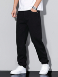 Men's Simple Style Casual Daily Solid Color Jeans