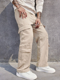 Men's Cotton Flap Pocket Side Cargo Jeans