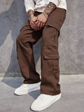 Men's Cotton Flap Pocket Side Cargo Jeans