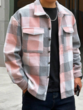 Men's Pocket Plaid Jacket