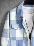 Men's Pocket Plaid Jacket