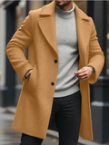 Men’s Double-Breasted Long Coat