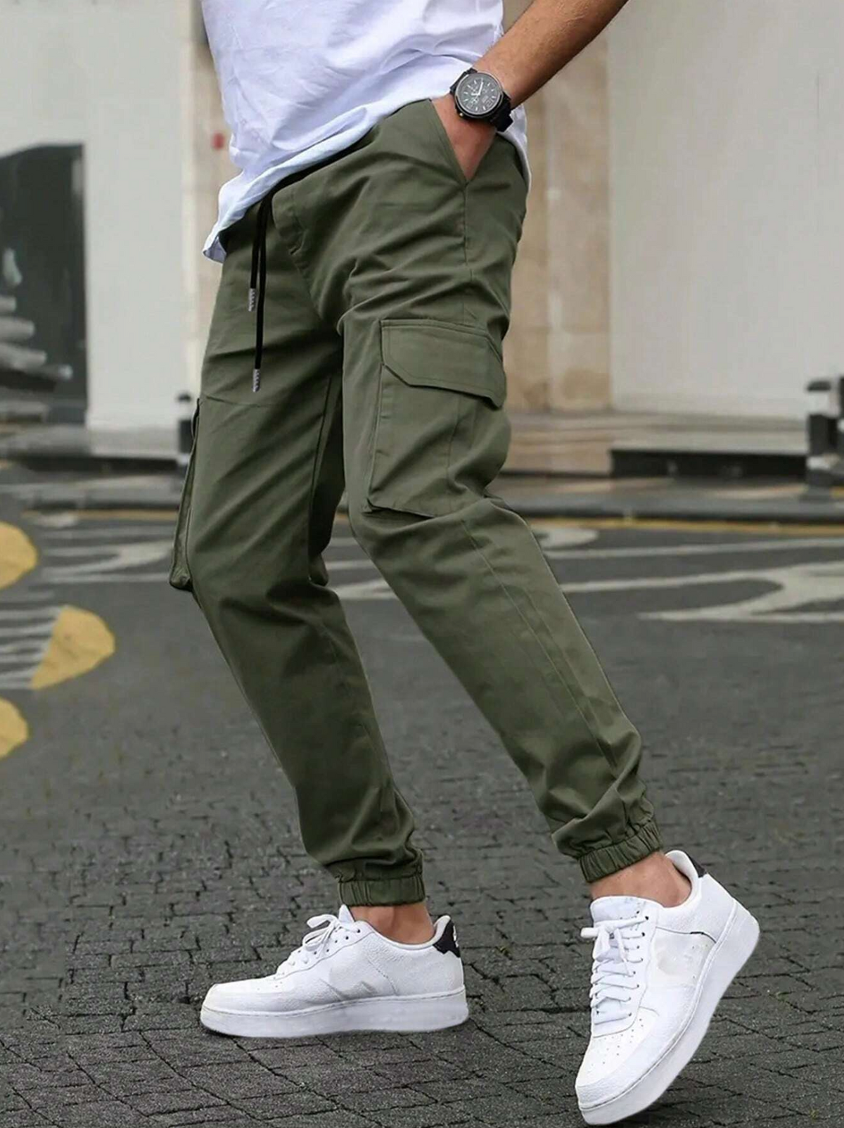 Pantalon cargo pour homme avec poches obliques – Apollo Moda