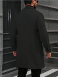 Men’s Double-Breasted Long Coat