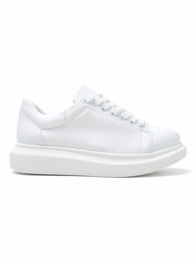 Platform Chunky Men's Casual Fashion Sneakers | Elevator White Platform Chunky Men's Casual Fashion Sneakers | Elevator White