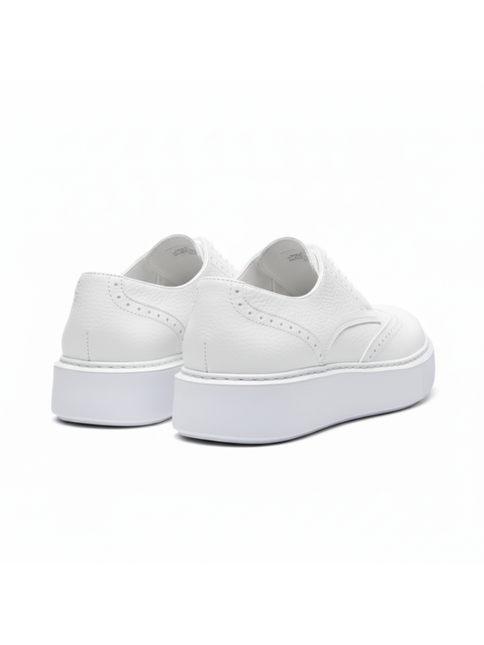White sneakers on a white background