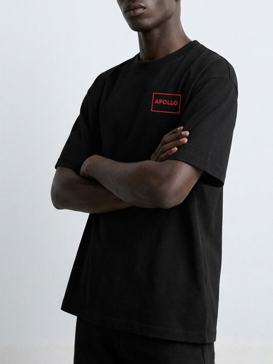 Men's Relaxed Fit Black T-shirt (190GSM)