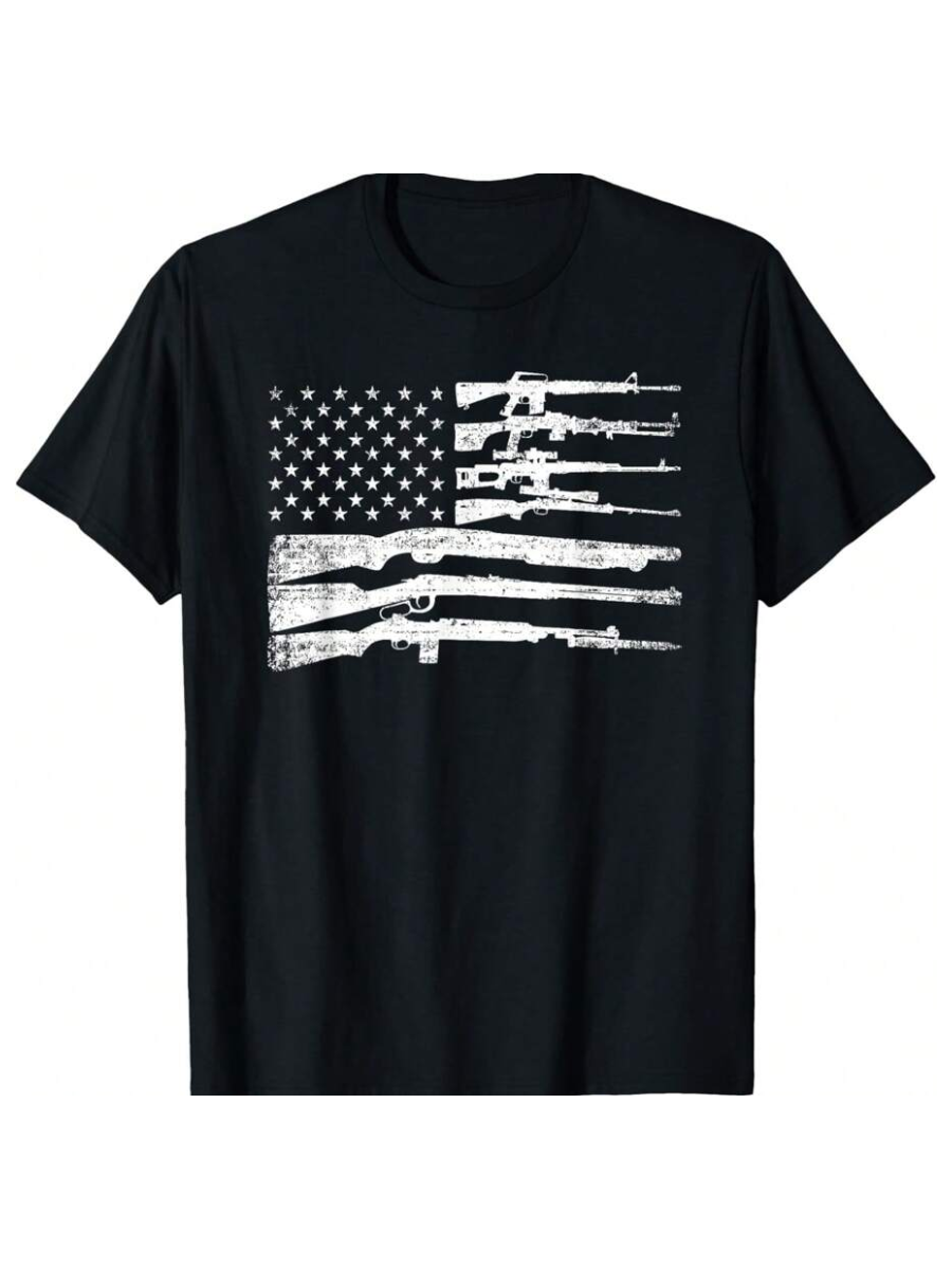 American Flag Guns Vintage T-Shirt