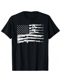 T-shirt colorblock à imprimé oiseau pour homme