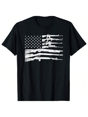 American Flag Guns Vintage T-Shirt