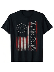 T-shirt patriotique vintage avec vieux drapeau américain 