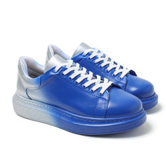 Hand-Painted Customized Sneakers for Women by Apollo Moda | Color Wave Duo Dynamic