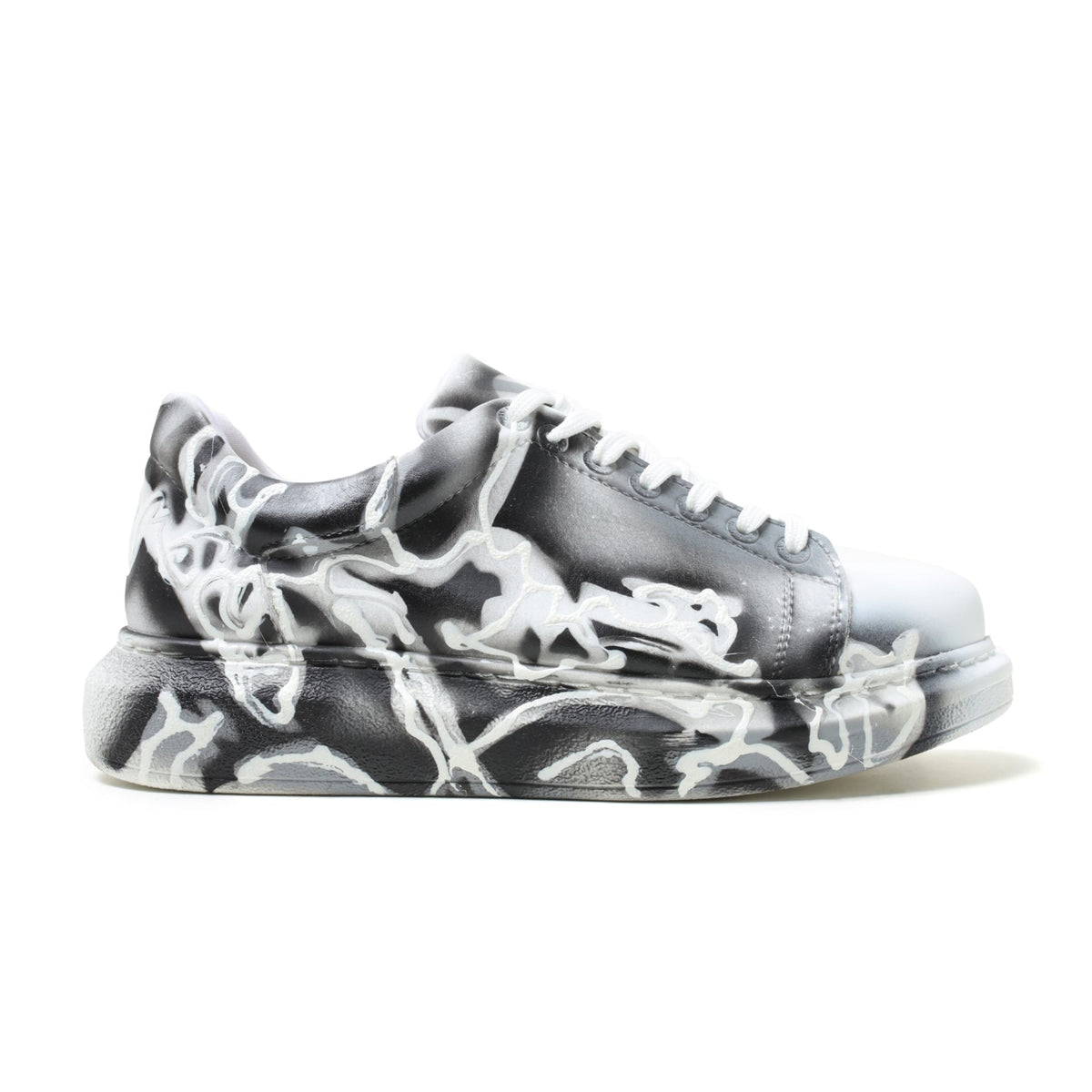 Hand-Painted Customized Sneakers for Women by Apollo Moda | Genova Chaos