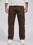 Men's Cotton Flap Pocket Side Cargo Jeans