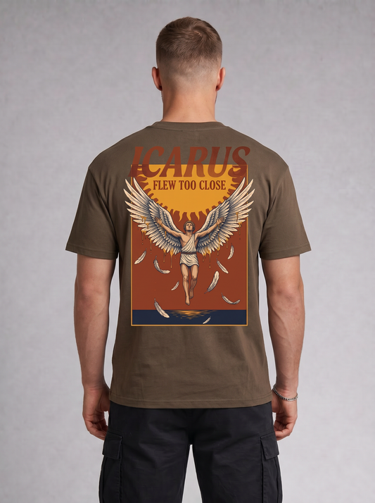 Icarus Flew Too Close Oversized Graphic Tee